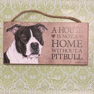 Charming Black and White Pitbull Wall Decor
